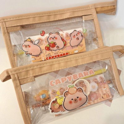 set capybara cartuchera + útiles