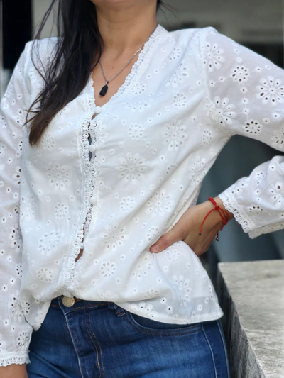 Camisa de brodery importada (art 079)