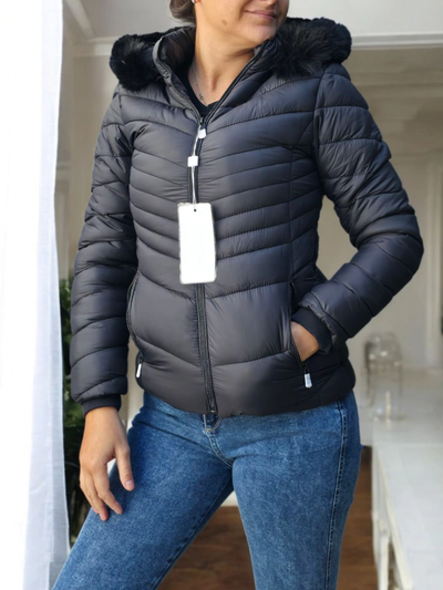 Campera importada con piel (ART 2703)