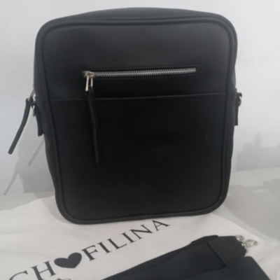 Bolso de Cuero Rehan Negro