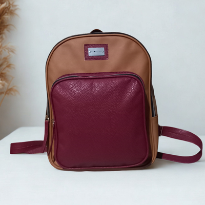 Mochila Nala Marrón con Bordo