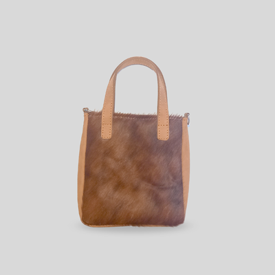 Mini Tote Cloe Pelo Marrón