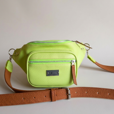 Riñonera Sophie Lima con Marrón 