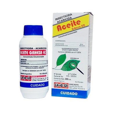 Aceite 200cc - Insecticida Acaricida - Concentrado Emulsionable | GRHESA
