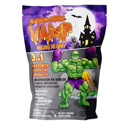 Polvos de Roca - 3 en 1 Mejorador de Suelos 1kg | VAMP