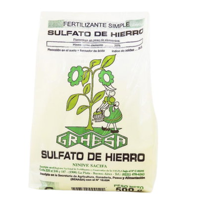 Sulfato de Hierro- Fertilizante Simple 1kg | GRHESA