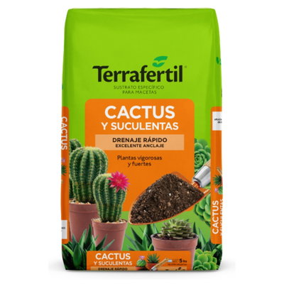 Sustrato para Cactus y Suculentas 5L Terrafertil