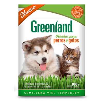 Semillas de Césped - Hierbas para Perros y Gatos 100 gr - Greenland