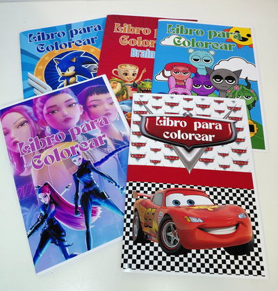 Pack x 5 libritos para colorear.
