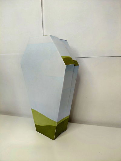 🎃Plantilla de Cajita tipo ataúd editable en Canva