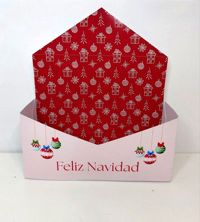 Cajita Tipo Sobre Abierto - Navidad