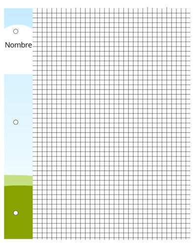 Hoja de carpeta N°3 cuadriculada - Plantilla editable Canva
