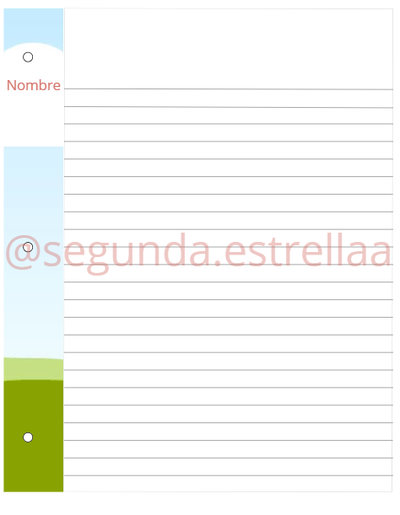 Plantilla editable de hojas para carpeta N°3 – Canva