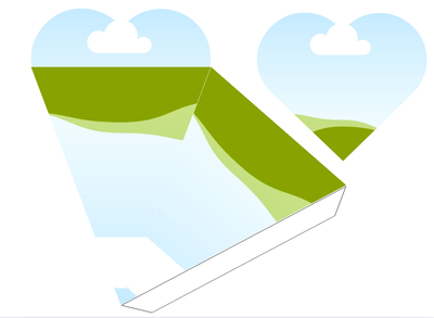 Plantilla Cono Corazón Pequeña