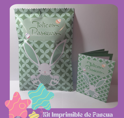 Kit Imprimible de Pascua — Chip Bag + Mini Librito para Colorear