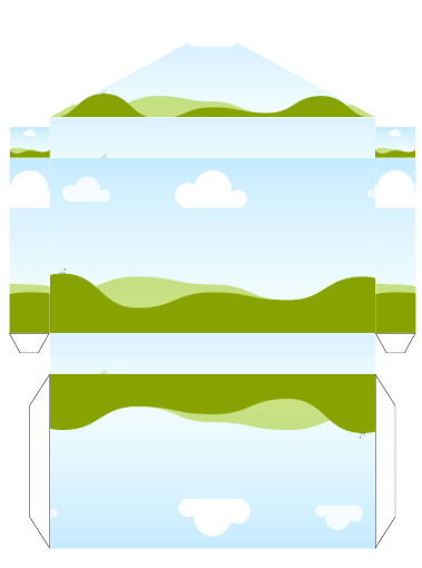 Plantilla Editable Caja Tipo Sobre