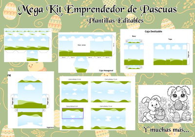 Mega Kit Emprendedor de Pascua - Plantilla editables