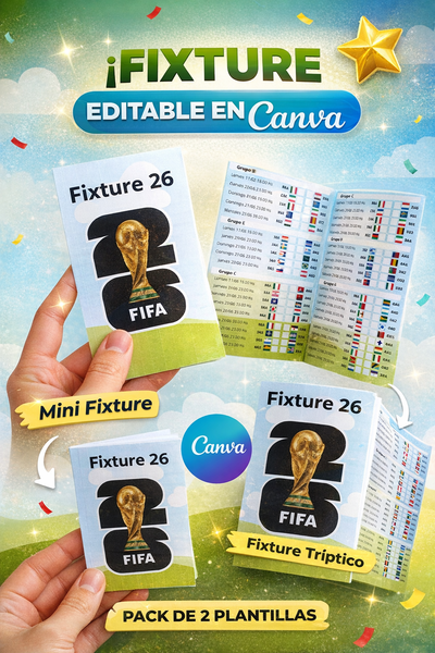 ⚽ Pack de Plantillas Fixture Mundial 2026