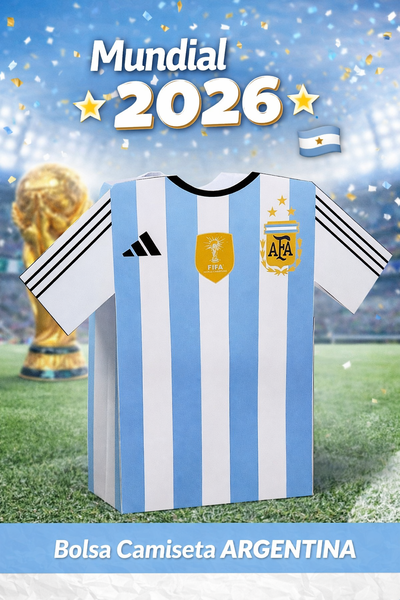 Bolsita Camiseta Argentina – Archivo Imprimible Personalizable