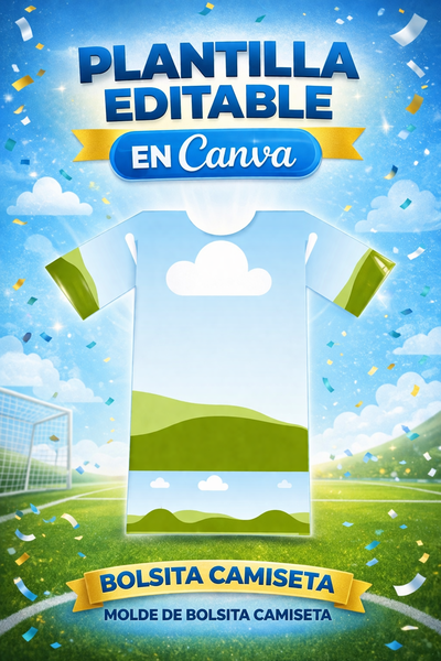 ⚽ Molde Bolsa Camiseta de Fútbol – Editable en Canva