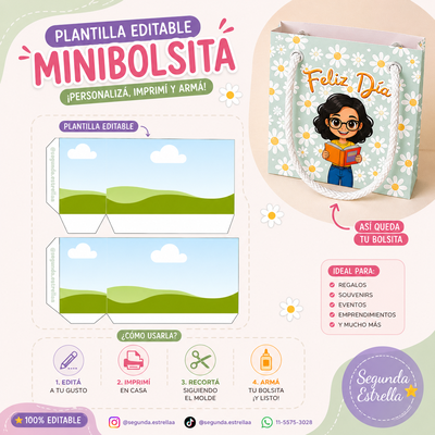 Plantilla Editable Mini Bolsita