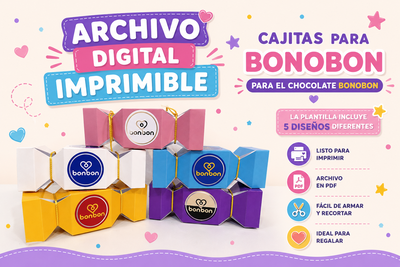 Cajitas para Bon o Bon – Archivo Digital Imprimible