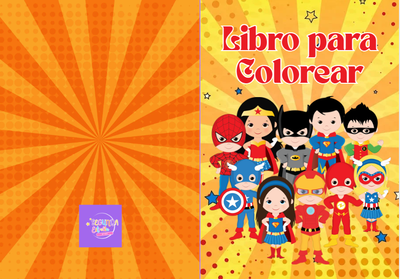 Libro para colorear Super Heroes - Archivo Digital