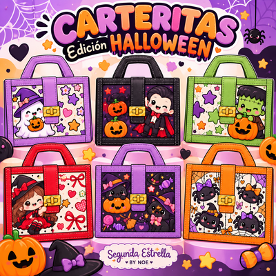 🎃 Kit Imprimible – Carteritas Edición Halloween 👻🕷️