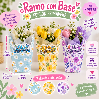 🌸 KIT IMPRIMIBLE RAMO CON BASE – EDICIÓN PRIMAVERA 🌸