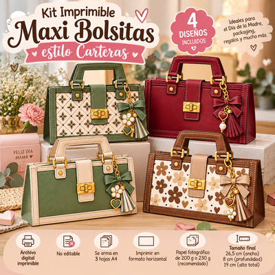 Maxi Bolsa Tipo Carterita – Kit Imprimible