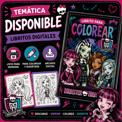 Libro para Colorear - Monster Hight