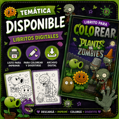 Libro para Colorear - Planta vz. Zombies