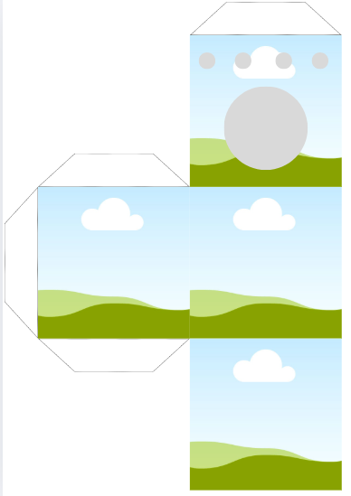 📦 Plantilla Editable en Canva – Box Cubo Mediana para Colorear y Regalar 🎨✏️