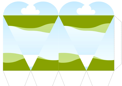 💜 Plantilla Editable en Canva – Caja con Terminación de Corazón (Sin Diseño) 🎁✨