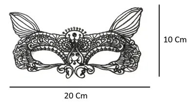 Antifaz encaje semirrígido