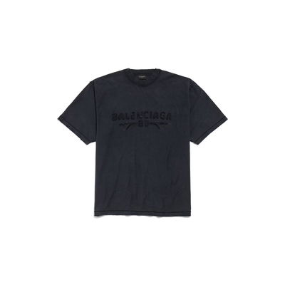 CAMISETA BALENCIAGA INSIDE-OUT  EN GRIS OSCURO DEGRADADO