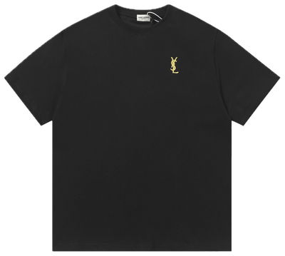 CAMISETA YSL CON PIEDRAS BRILLOSAS