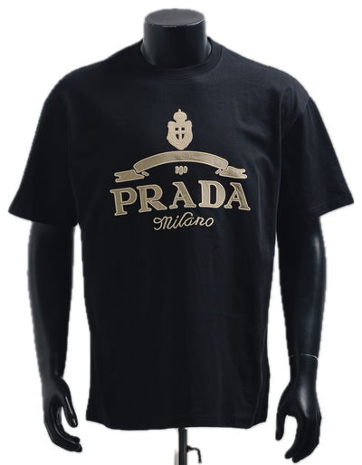 CAMISETA PRADA BORDADO GRIS 