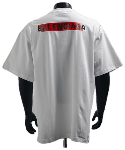 CAMISETA BALENCIAGA TAPE RED BLANCA