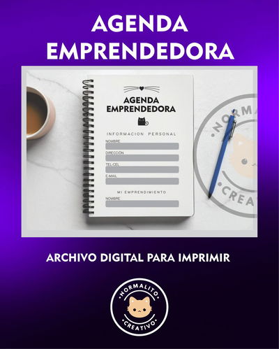 AGENDA EMPRENDEDORA "NEGRITA"