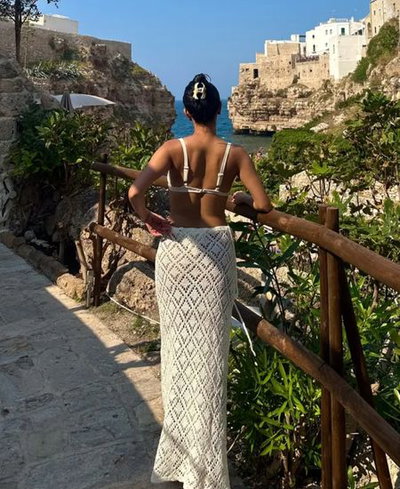 Falda larga tejida Mylos