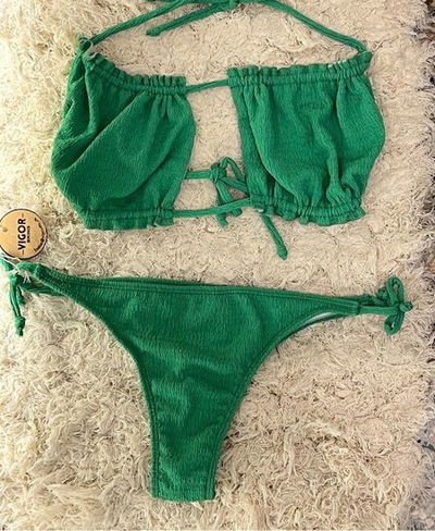 Bikini Javi texturada ruche