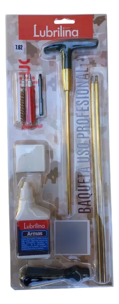 Kit Limpieza Lubrilina Baqueta 762 Bronce Arma Larga Fusil
