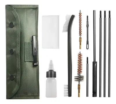 Kit de baqueta cepillos para limpieza arma corta / carabina .22