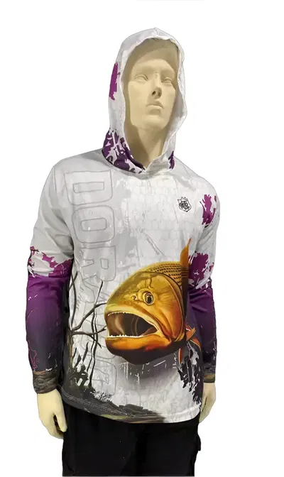 Remera Mto Dorado Fucsia Secado Rápido Capucha Filtro Uv
