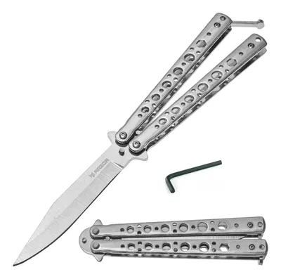 Navaja Mariposa Plateada Razor 