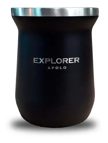 Mate Apolo Explorer Térmico Acero Inoxidable Terere Calor Color Negro