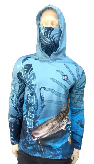 Remera Mto Surubi Oh Juremos Secado Rápido Capucha Filtro Uv