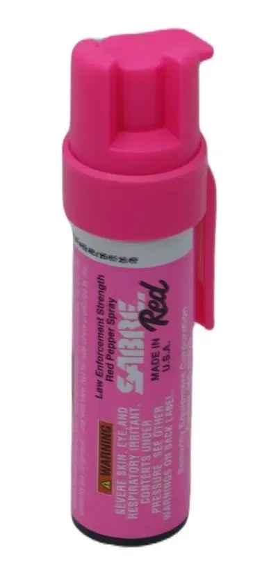 Gas Pimienta Sabrered Clip Para Cinturón Disparo En Chorro Color Rosa