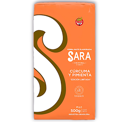 Yerba Sara Cúrcuma y Pimienta  500 Grs.